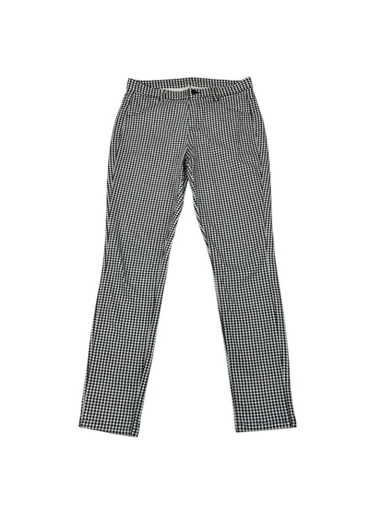 Uniqlo Pants - Uniqlo Womens Cropped Pants Black White Houndstooth Cuffed Pockets L Junior